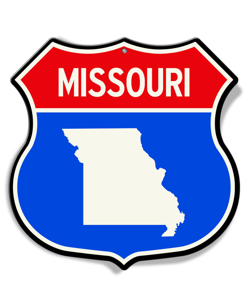 State of Missouri Interstate - Shield Shape - Aluminum Sign