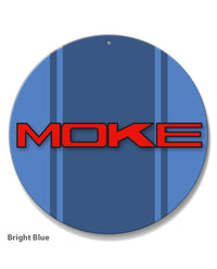 Mini Moke Emblem Round Aluminum Sign