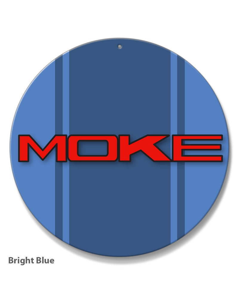 Mini Moke Emblem Round Aluminum Sign