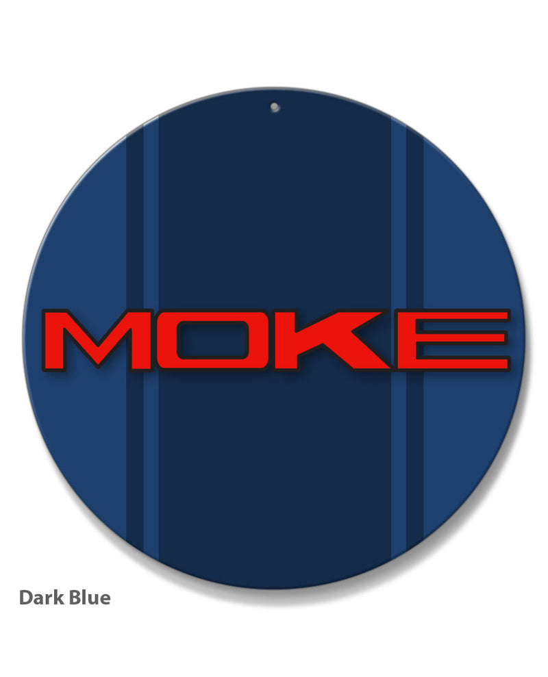 Mini Moke Emblem Round Aluminum Sign