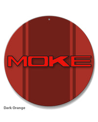 Mini Moke Emblem Round Aluminum Sign