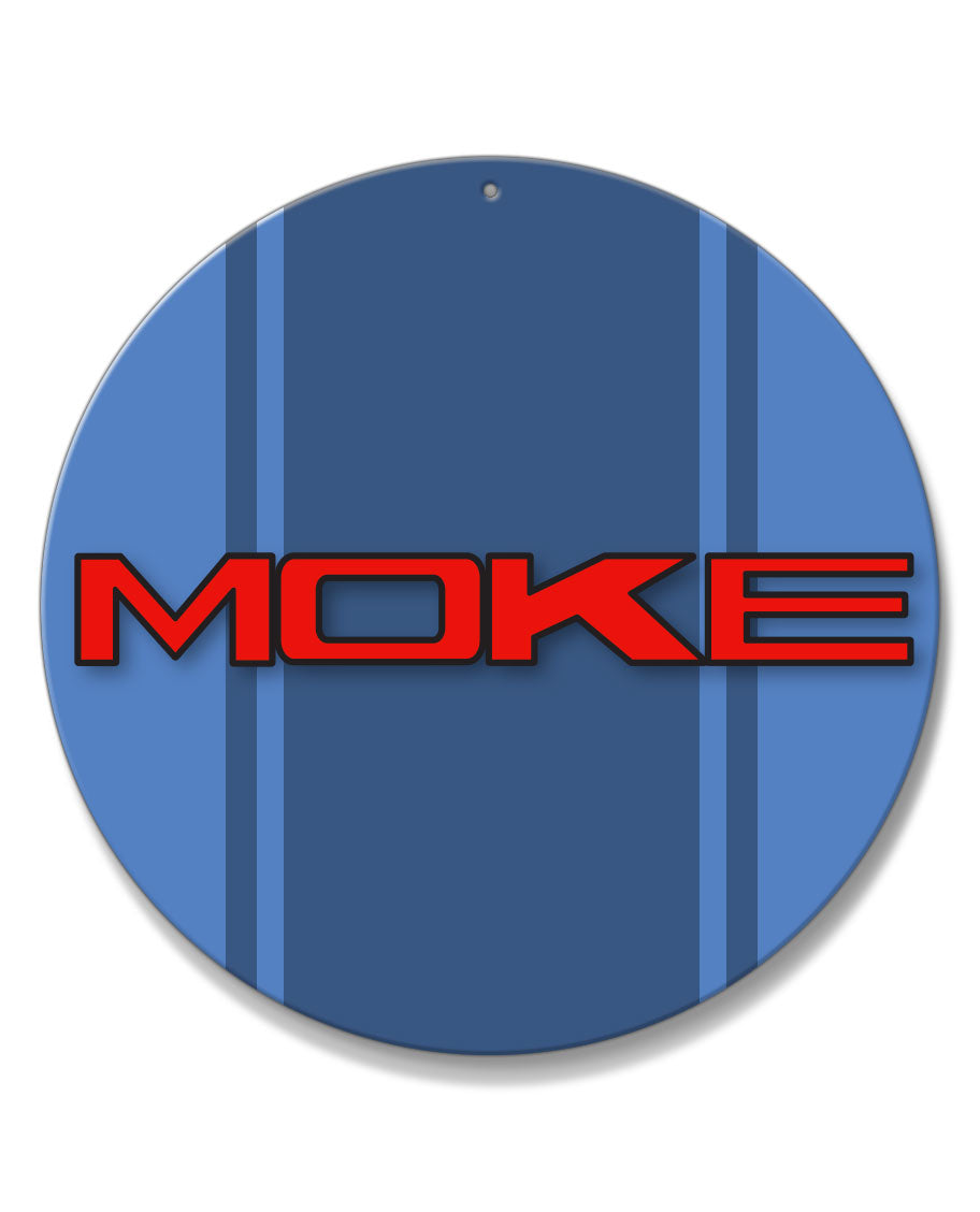 Mini Moke Emblem Round Aluminum Sign