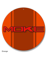 Mini Moke Emblem Round Aluminum Sign