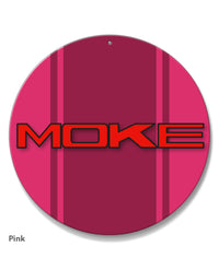 Mini Moke Emblem Round Aluminum Sign