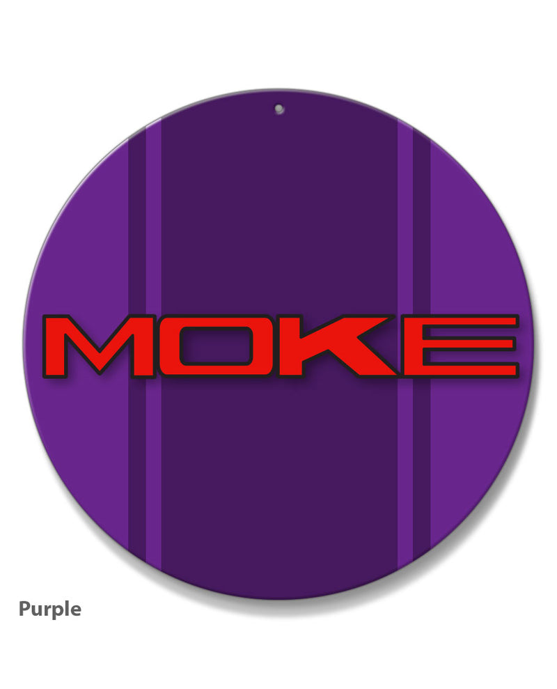Mini Moke Emblem Round Aluminum Sign