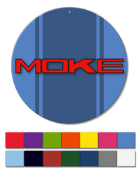 Mini Moke Emblem Round Aluminum Sign