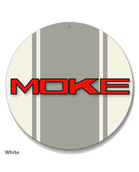 Mini Moke Emblem Round Aluminum Sign