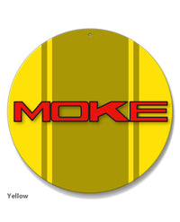 Mini Moke Emblem Round Aluminum Sign