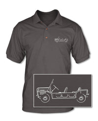 Austin Mini Moke Adult Pique Polo Shirt - Side View