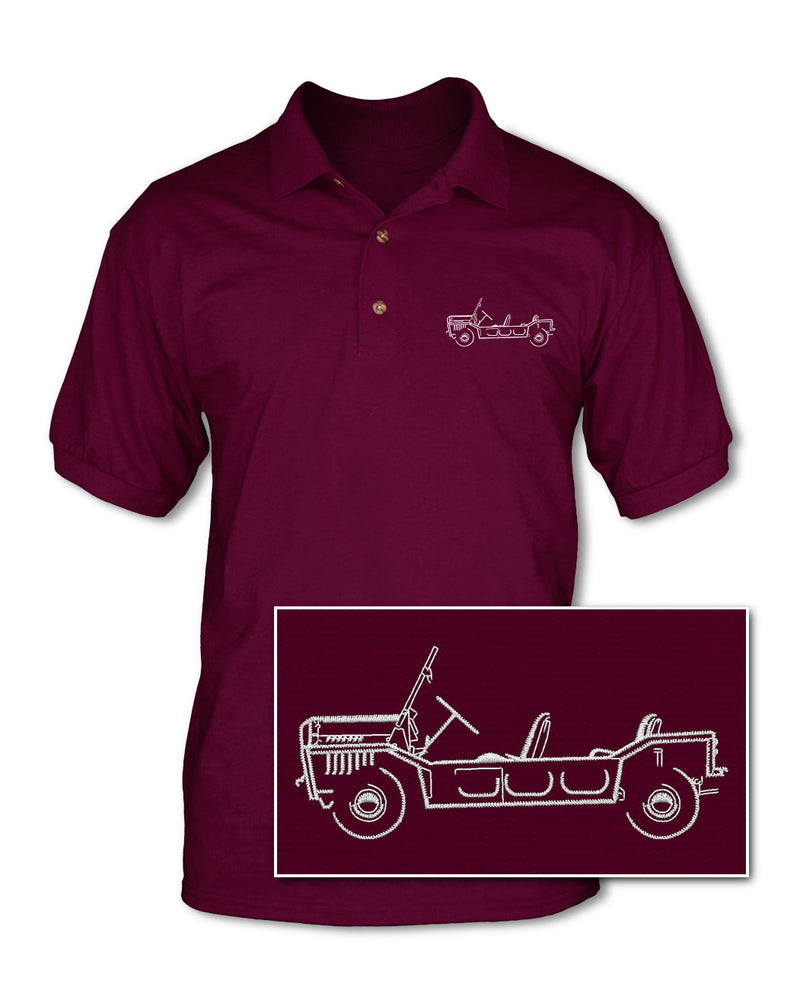 Austin Mini Moke Adult Pique Polo Shirt - Side View