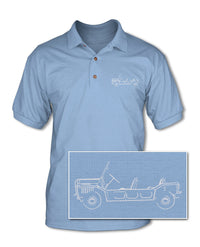 Austin Mini Moke Adult Pique Polo Shirt - Side View