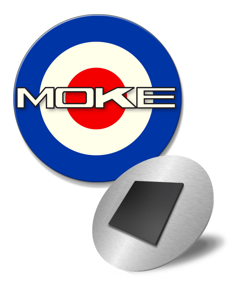 Mini Moke RAF Emblem Round Fridge Magnet