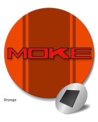 Mini Moke Emblem Round Fridge Magnet