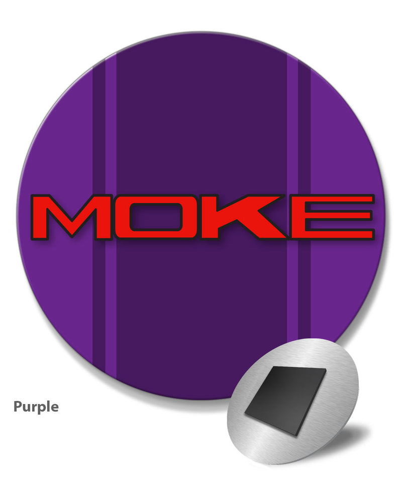 Mini Moke Emblem Round Fridge Magnet