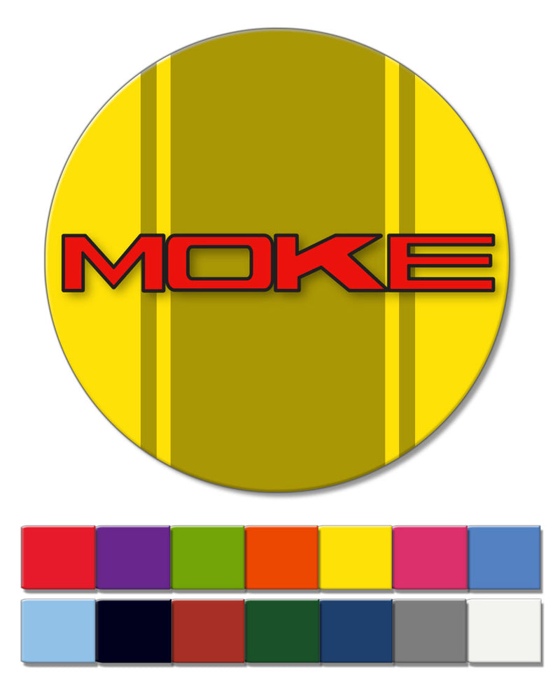 Mini Moke Emblem Round Fridge Magnet