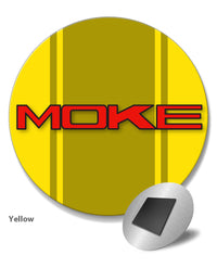 Mini Moke Emblem Round Fridge Magnet