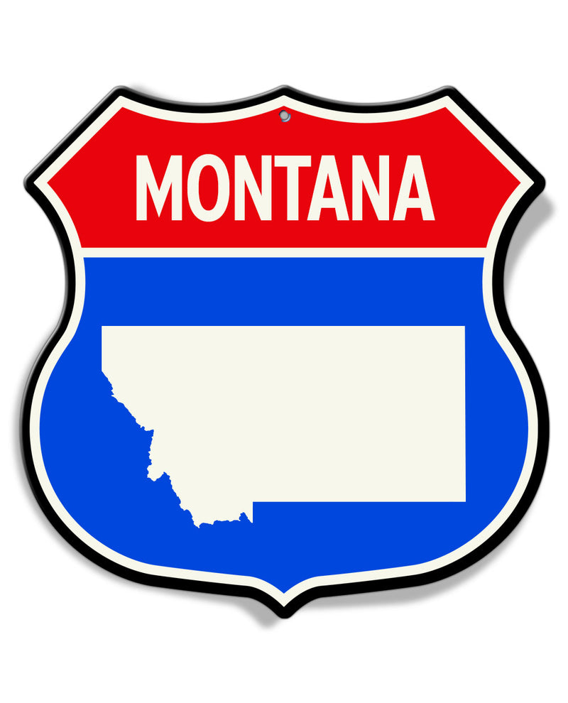 State of Montana Interstate - Shield Shape - Aluminum Sign