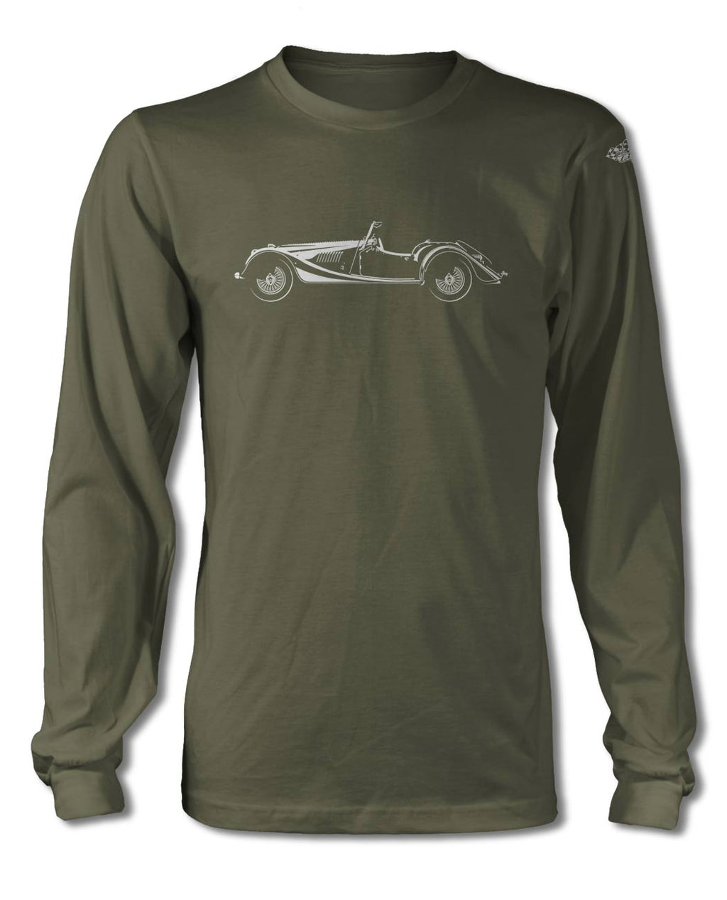 Morgan 4/4 Convertible T-Shirt - Long Sleeves - Side View - Military Green - Medium