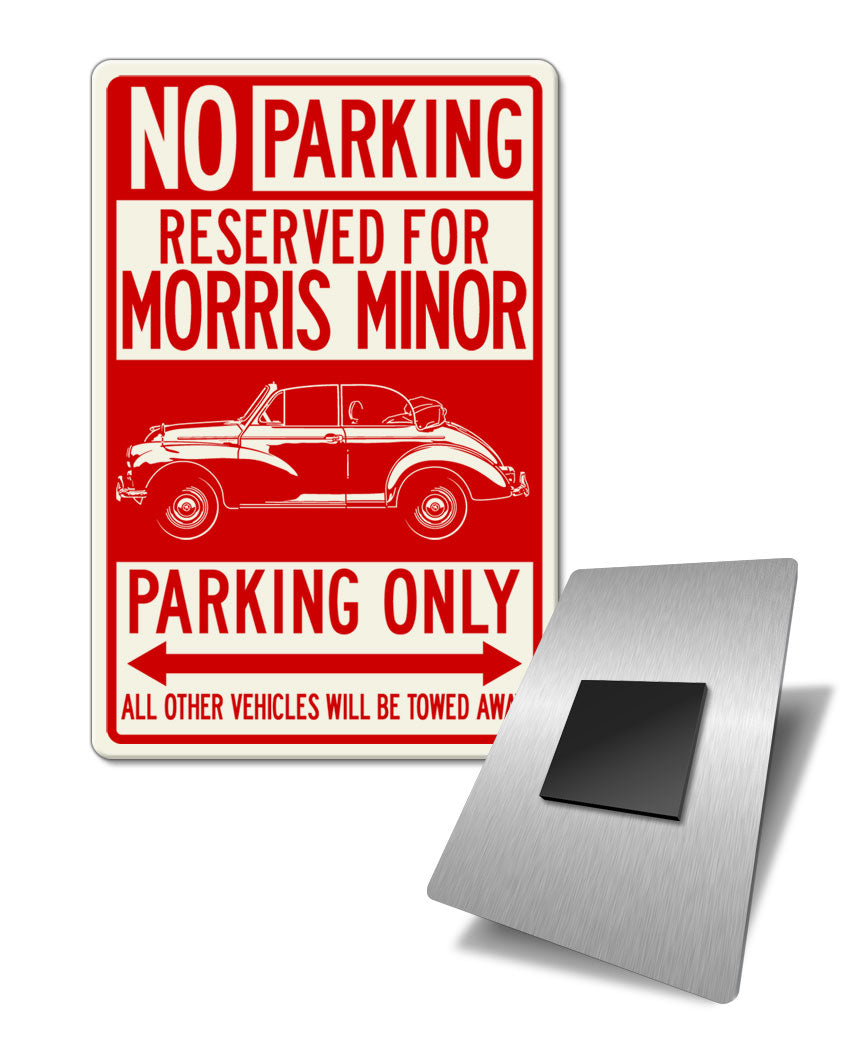Morris Minor Tourer Convertible Reserved Parking Fridge Magnet