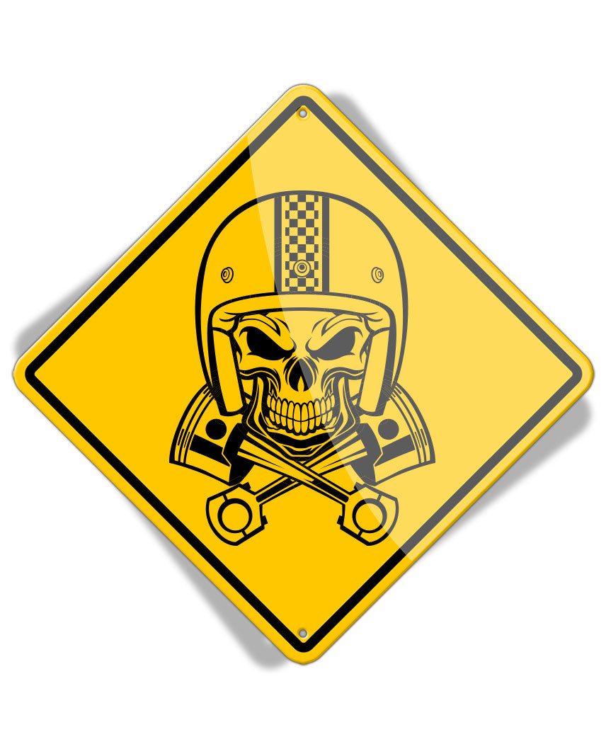 Caution Racing Motorhead - Aluminum Sign