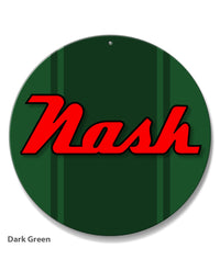 Nash Emblem Round Aluminum Sign