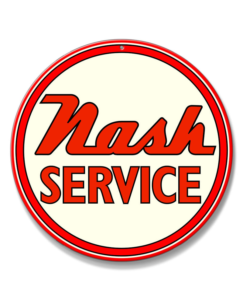 Nash Service Emblem Round Aluminum Sign