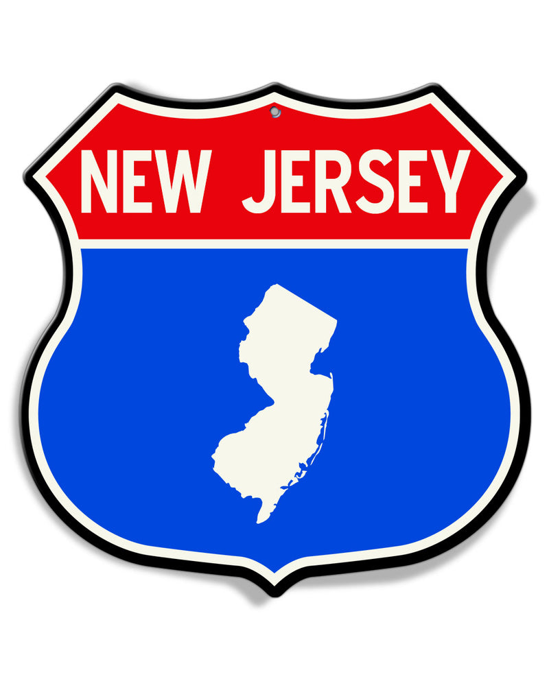 State of New Jersey Interstate - Shield Shape - Aluminum Sign