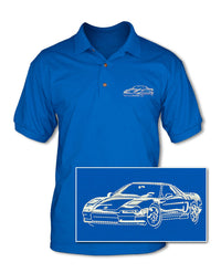 Honda Acura NSX 1990 - 2005 3/4 Adult Pique Polo Shirt - Spotlights