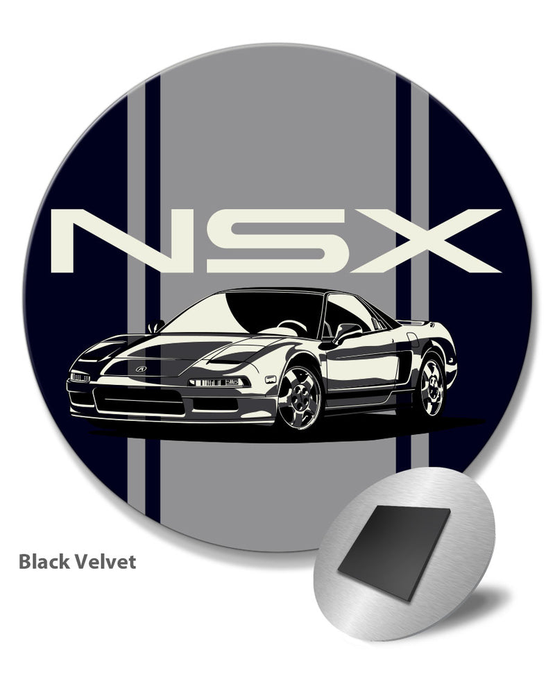 Acura - Honda NSX 3/4 Front View Emblem Round Fridge Magnet