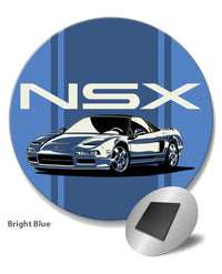 Acura - Honda NSX 3/4 Front View Emblem Round Fridge Magnet