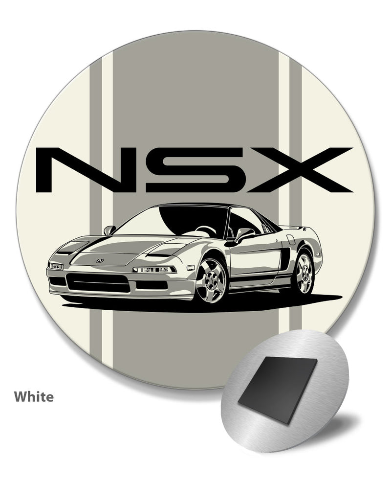 Acura - Honda NSX 3/4 Front View Emblem Round Fridge Magnet