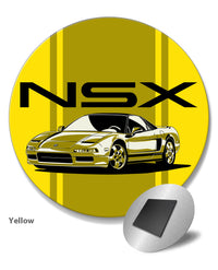 Acura - Honda NSX 3/4 Front View Emblem Round Fridge Magnet