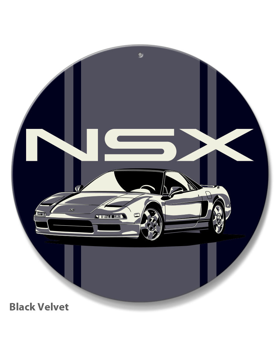 Acura - Honda NSX 3/4 Front View Emblem Round Aluminum Sign 