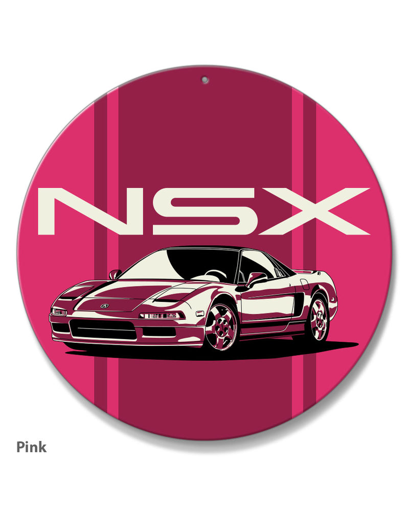 Acura - Honda NSX 3/4 Front View Emblem Round Aluminum Sign