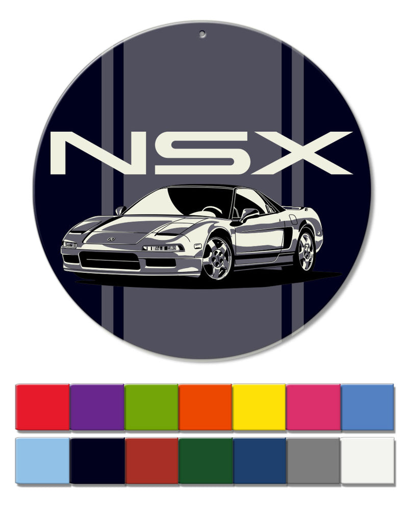 Acura - Honda NSX 3/4 Front View Emblem Round Aluminum Sign