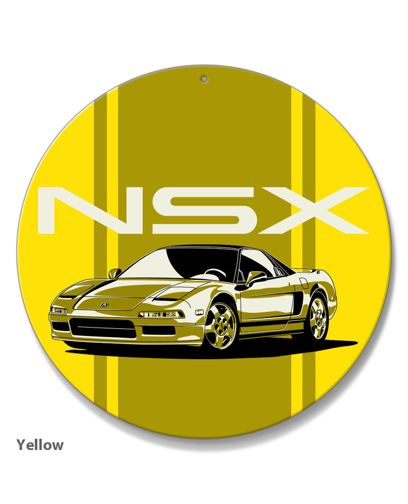 Acura - Honda NSX 3/4 Front View Emblem Round Aluminum Sign