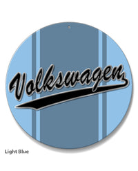 Vintage Wolkswagen Emblem Round Aluminum Sign