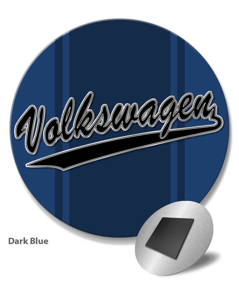 Vintage Volkswagen Emblem Round Fridge Magnet