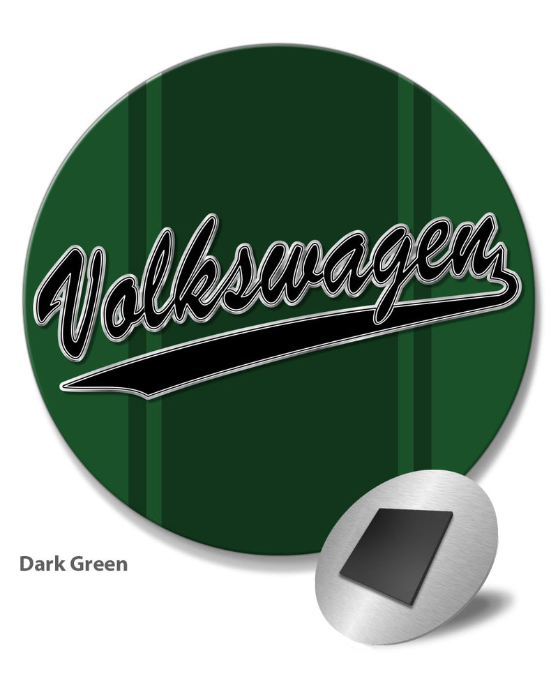 Vintage Volkswagen Emblem Round Fridge Magnet