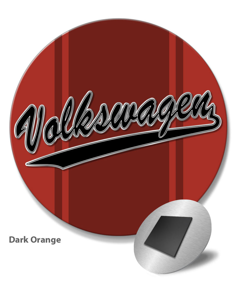 Vintage Volkswagen Emblem Round Fridge Magnet