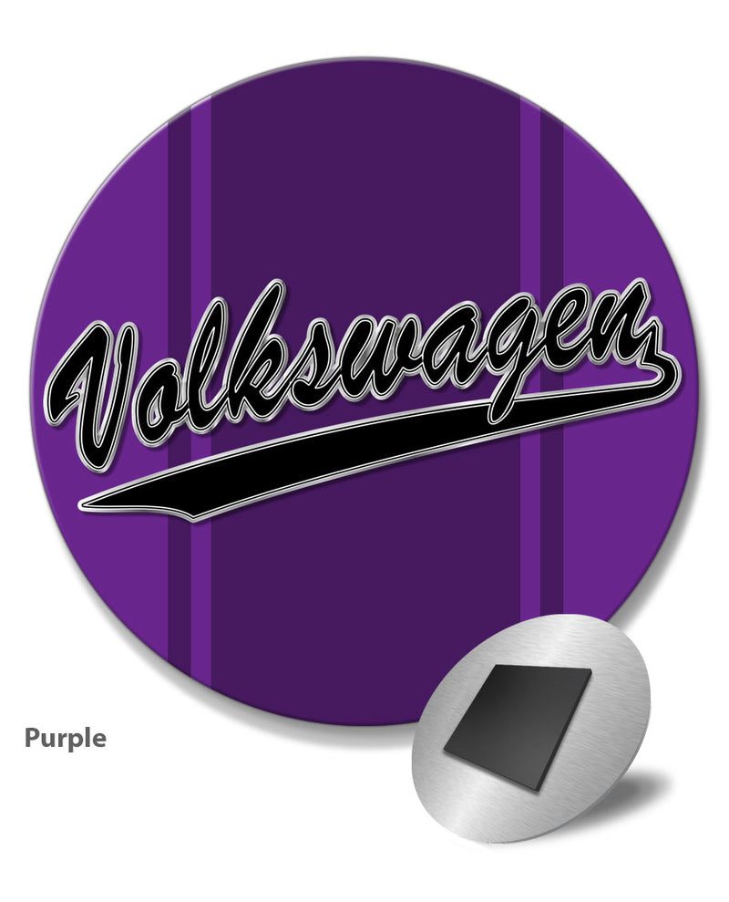 Vintage Volkswagen Emblem Round Fridge Magnet