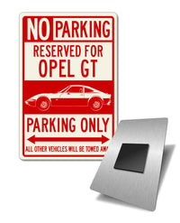 Opel GT Coupe Reserved Parking Fridge Magnet