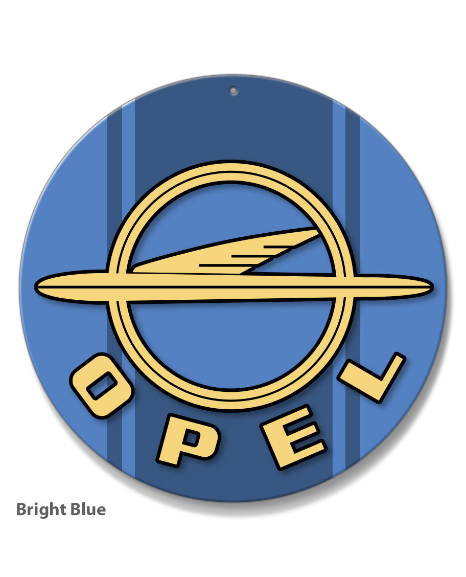 Opel 1954 - 1963 Emblem Round Aluminum Sign – Legend Lines