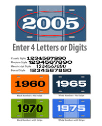 4 Digits Customizable - License Plate