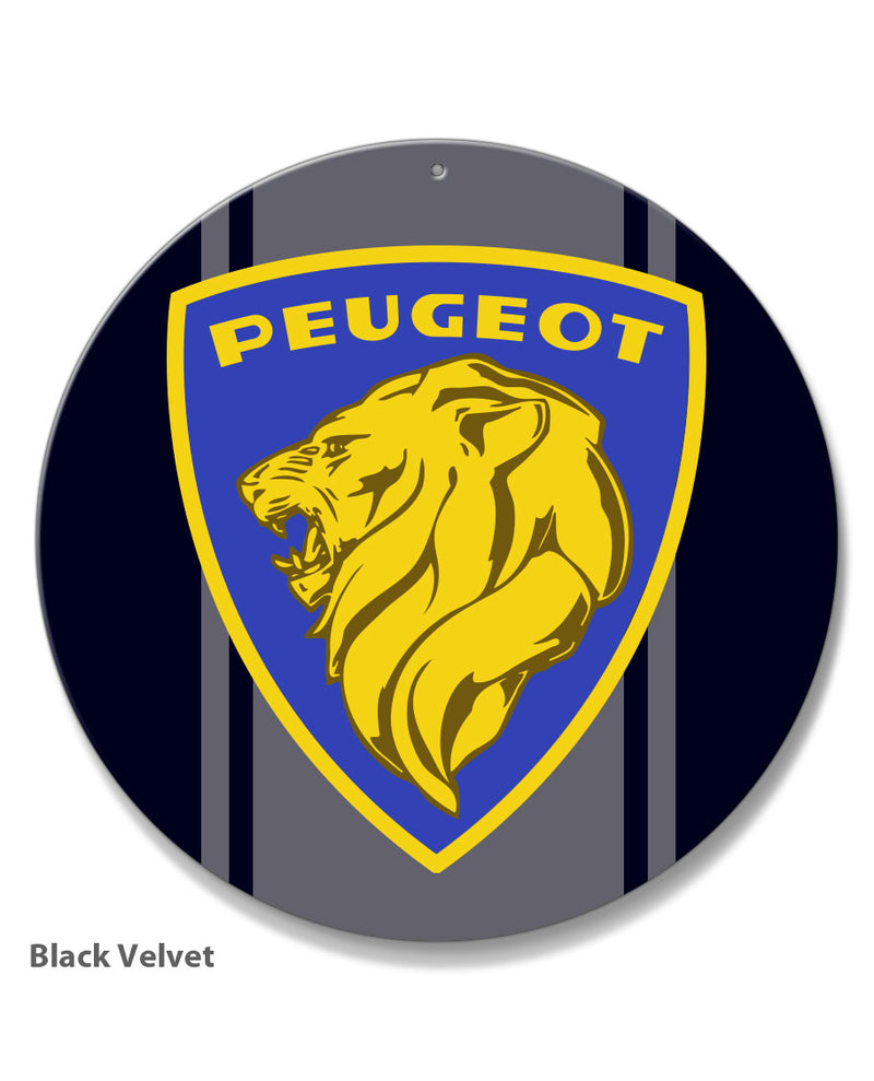 Peugeot Emblem Round Aluminum Sign