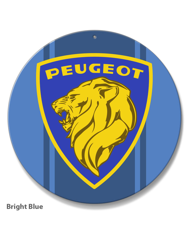 Peugeot Emblem Round Aluminum Sign