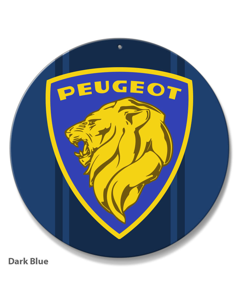 Peugeot Emblem Round Aluminum Sign