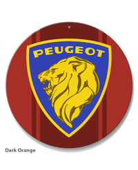 Peugeot Emblem Round Aluminum Sign