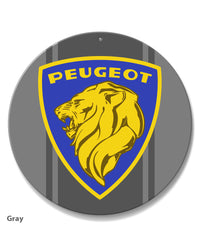 Peugeot Emblem Round Aluminum Sign