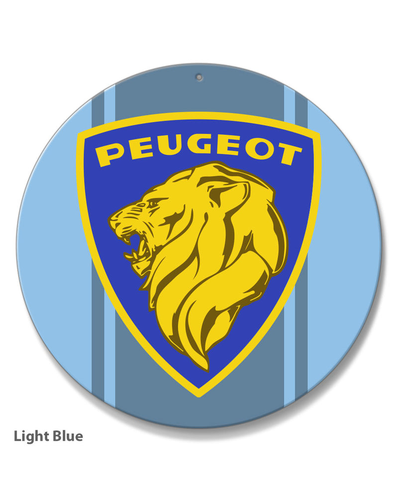 Peugeot Emblem Round Aluminum Sign